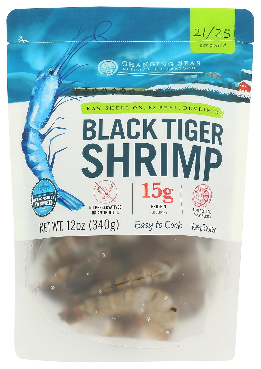Premium Black Tiger Shrimp | No Preservatives, Firm Texture & Sweet Flavor | Easy 4-Minute Cook Time