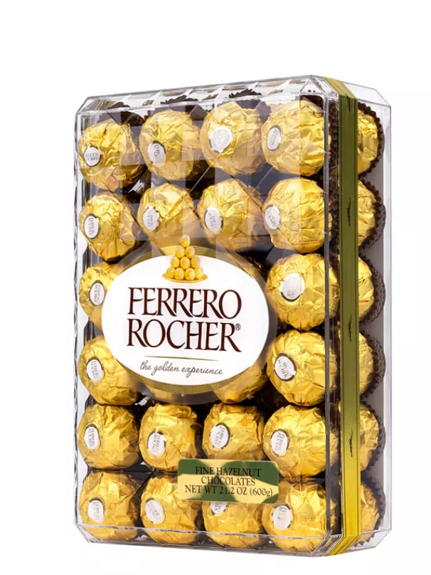 Ferrero Rocher Premium Hazelnut Chocolates | 24-Piece Gift Box | Luxury Milk Chocolate & Crisp Wafer Balls