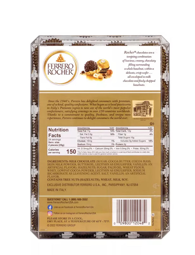 Ferrero Rocher Premium Hazelnut Chocolates | 24-Piece Gift Box | Luxury Milk Chocolate & Crisp Wafer Balls - Image 9